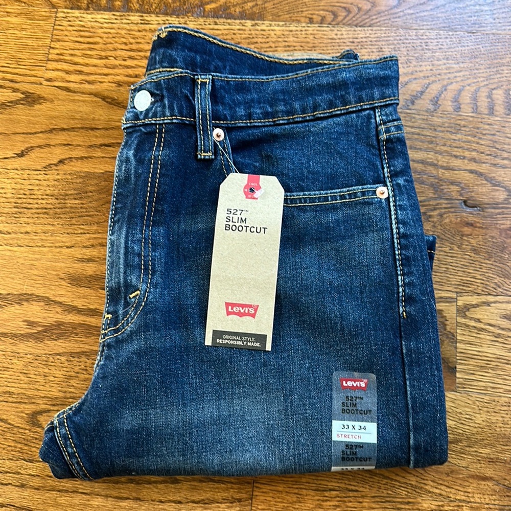 Levi’s 33x34 527 slim bootcut jeans NWT
